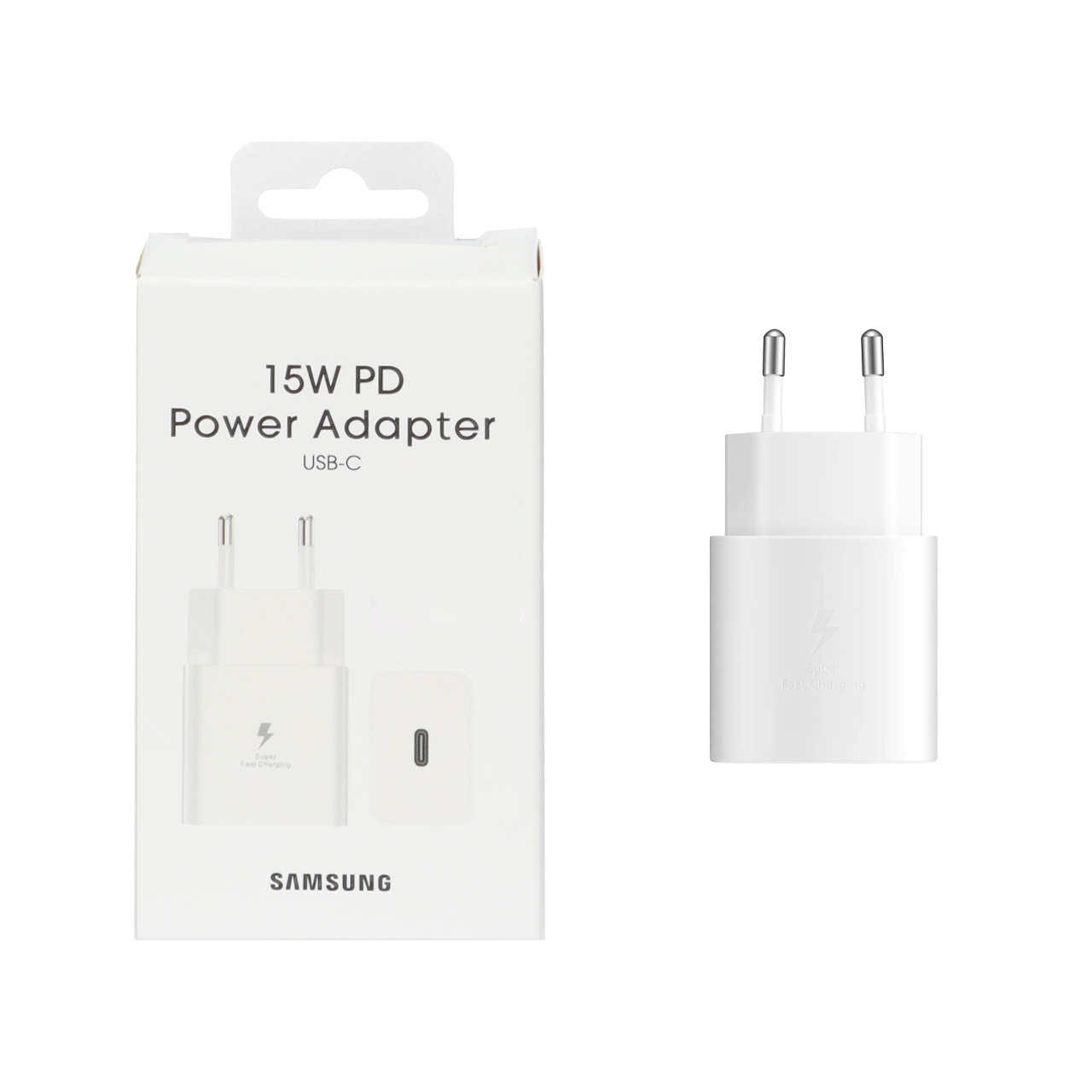 شارژر دیواری PD و فست تک پورت SAMSUNG Type-C مدل A14 15W - سفید