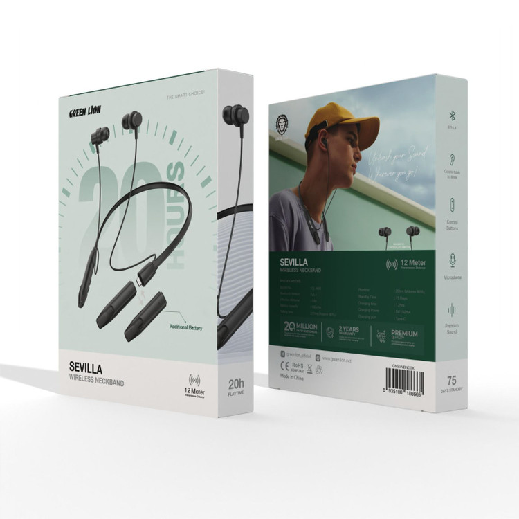 هندزفری بیسیم گردنی سویلا گرین Green Sevilla Wireless Neckband