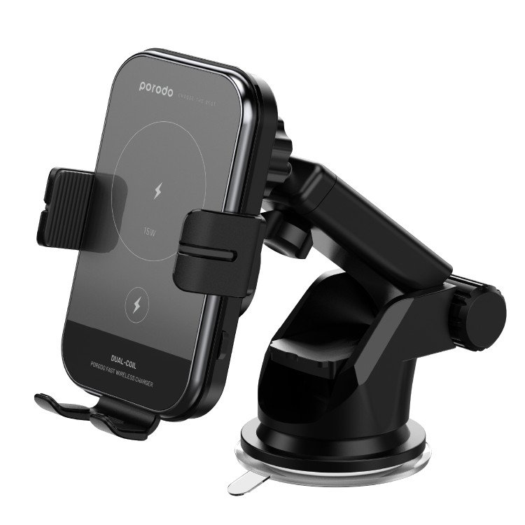 پایه نگهدارنده و شارژر بی سیم گوشی موبایل پرودو مدل PD-WCM15W  به همراه شارژر فندکی