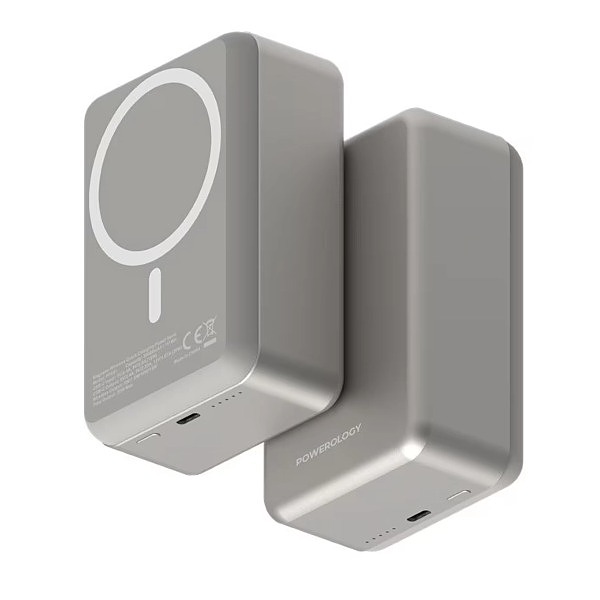 پاوربانک پاورولوژی مدل Magsafe Aluminum کد PP081 ظرفیت 30000 میلی آمپر ساعت