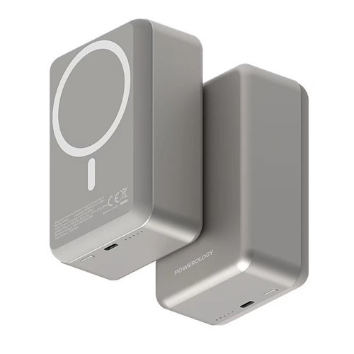 پاوربانک پاورولوژی مدل Magsafe Aluminum کد PP081 ظرفیت 30000 میلی آمپر ساعت