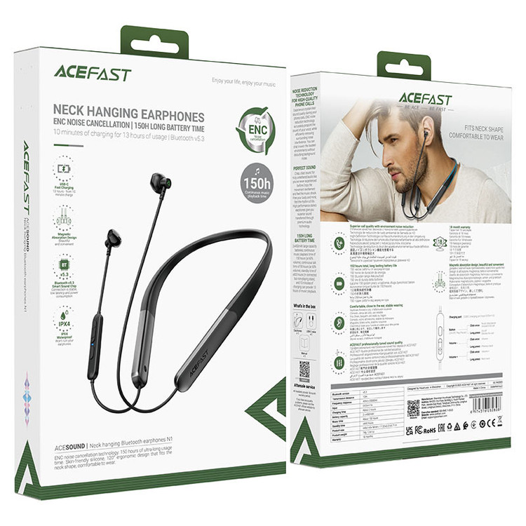 هندزفری بلوتوث گردنی ایس فست ACEFAST N1 Wireless Earphones
