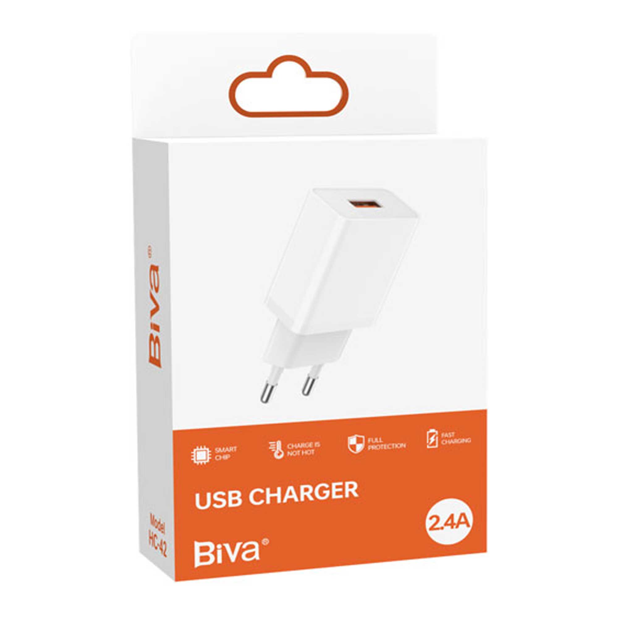 شارژر دیواری بیوا Biva HC-42 USB Charger توان 12 وات