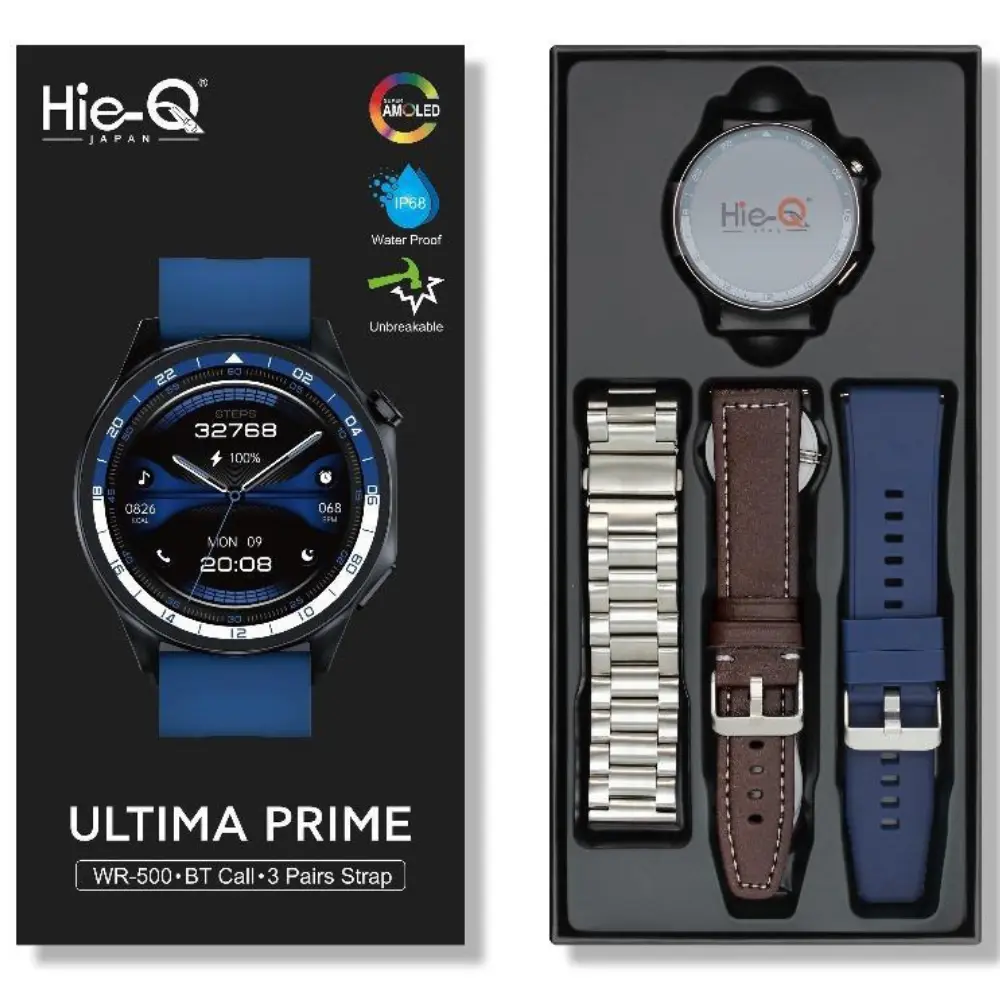 ساعت هوشمند ژاپنی های کیو مدل Ultima Prime همراه با سه بند
