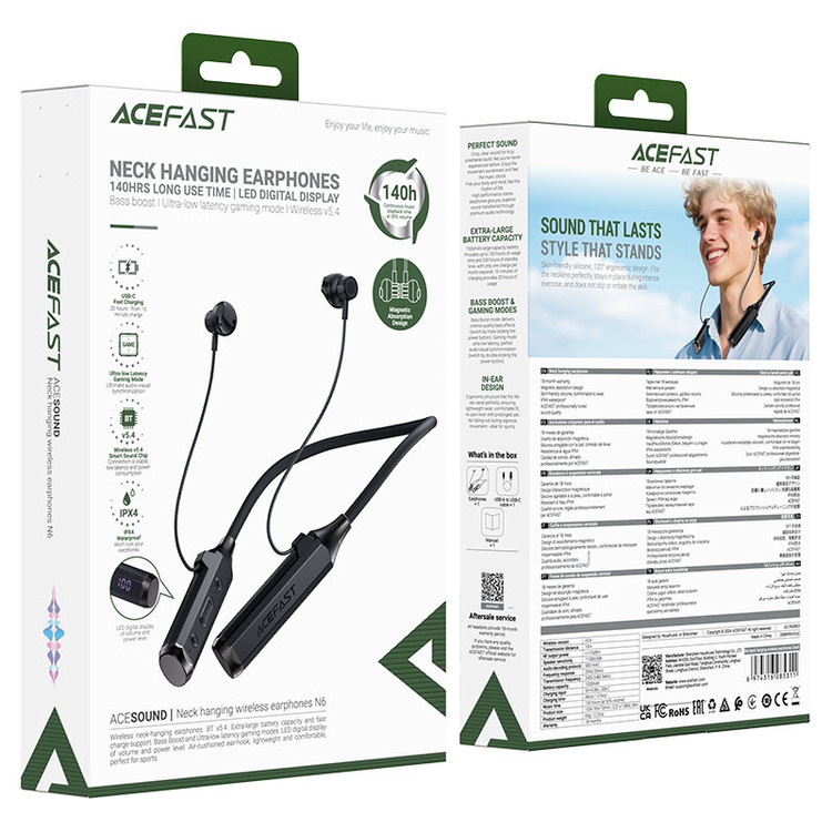 هندزفری بلوتوث گردنی ایس فست ACEFAST N6 Wireless Earphones