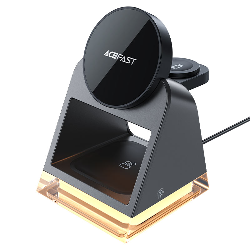 استند و شارژر وایرلس چند کاره مگ سیف ایس فست ACEFAST E17 با قابلیت شارژ اپل واچ