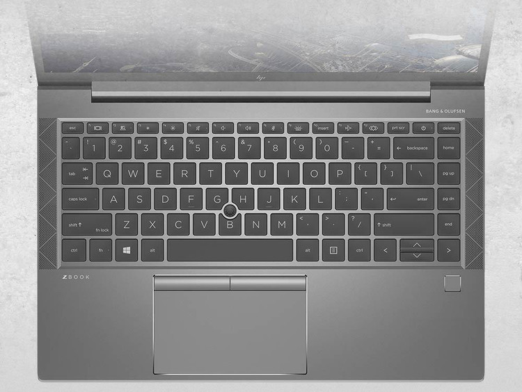 نمای کیبورد و تاچپد لپتاپ HP ZBook Firefly G8