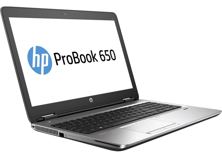نمای باز لپ تاپ اچ پی ProBook 650 G2 با نمایشگر 15.6 اینچی